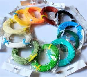 fly line in various colors